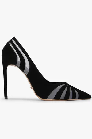 Tony Bianco Arrow Black Suede Heels