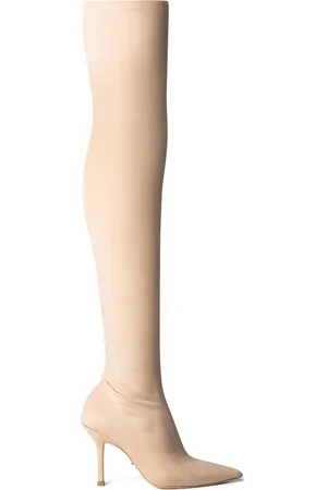 Tony Bianco Kylie Nude Lycra Long Boots