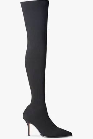 Tony Bianco Kori Black Sock Knit Long Boots
