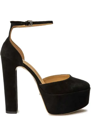 Tony Bianco Jagged Black Suede Heels