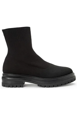 Tony Bianco Weston Black Sock Knit Ankle Boots