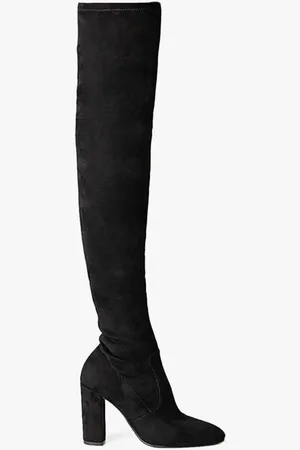 Tony Bianco Bloom Black Stretch Suede Long Boots