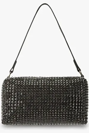 Tony Bianco Moma Black Crystal Mini Handbags