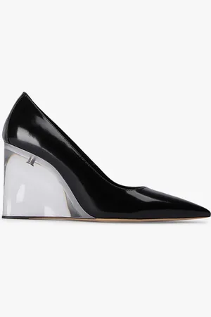 Tony Bianco Dolly Black Hi Shine/Clear Heels