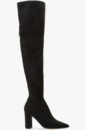 Tony Bianco Estella Black Stretch Suede Long Boots