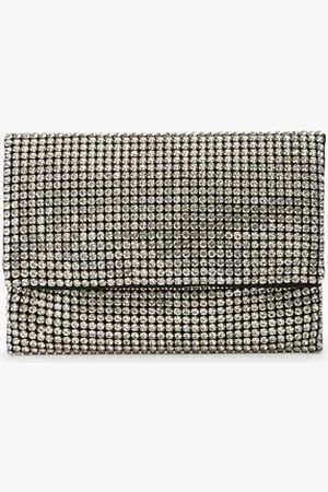 Tony Bianco Maddox Clear Crystal Clutch