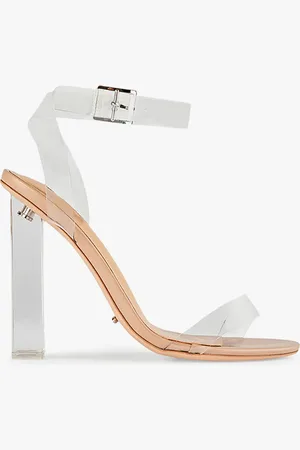 Tony Bianco Kiki Clear Vinylite/Skin Capretto Heels