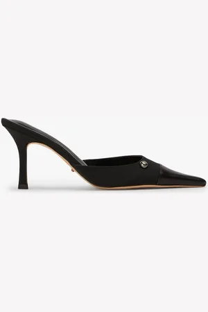 Tony Bianco Stack Black Grosgrain/Black Como Heels
