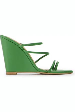 Tony Bianco Gaia Acid Green Wedges