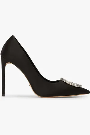 Tony Bianco Alison Black Satin Heels