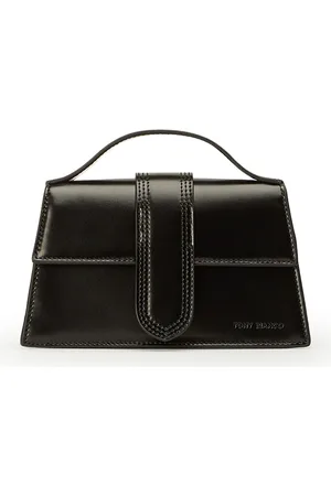Tony Bianco Carmine Black Hi Shine Mini Handbags