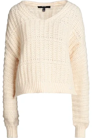 Vero Moda longline knitted jumper in cream