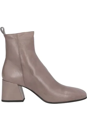 Grey heel booties sale