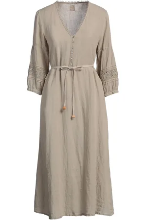 120% Lino 120% LINO Midi dresses